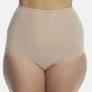Bali Skimp Skamp Brief sz 11 NEW Women Full Coverage Panty Nylon Nude 23465
